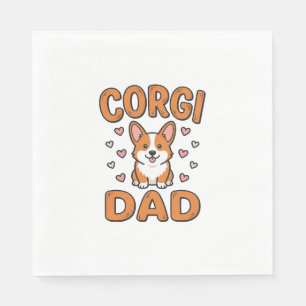 Corgi Vader Vintage Gravure Hond Liefhebber Shirt_ Servet
