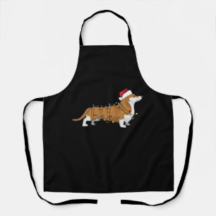 Corgi Vakantie Kerst Licht Essential T-Shirt Schort