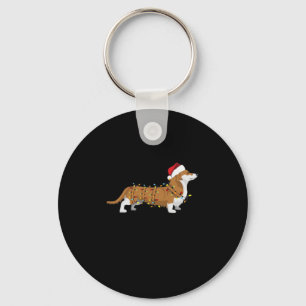 Corgi Vakantie Kerst Licht Essential T-Shirt Sleutelhanger