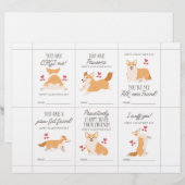 Corgi Valentijnkaarten voor kinderen Briefhoofd (Voorkant / Achterkant)