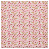 Corgi Valentijns Fabric - roze Stof (Swatch)