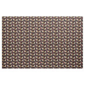 Corgi Valentijns Fabric - zwart Stof (Fat Quarter)