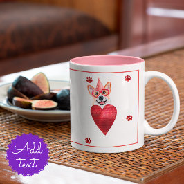 Corgi Valentijnsdag Cadeau Hond Tweekleurige Koffiemok