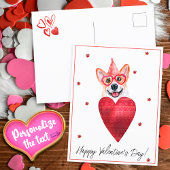 Corgi Valentijnsdag Gift Dog Briefkaart