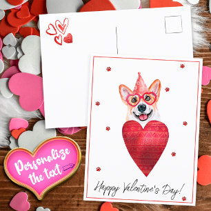Corgi Valentijnsdag Gift Dog Briefkaart