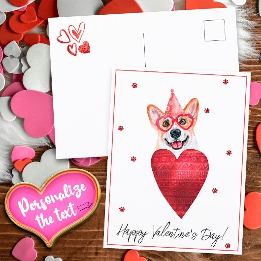 Corgi Valentijnsdag Gift Dog Briefkaart
