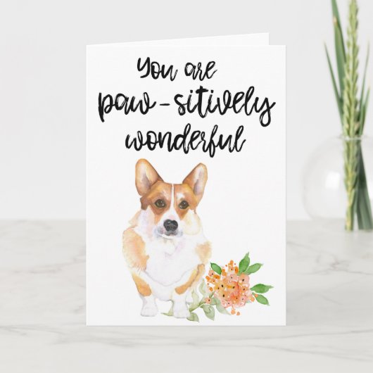 Corgi Valentijnsdag Kaart (Voorkant)