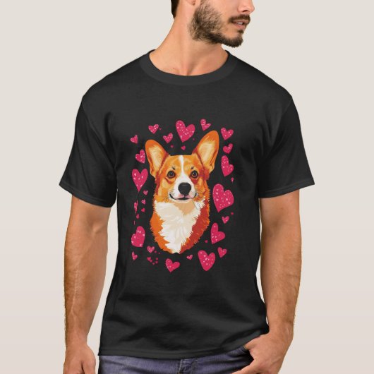 Corgi Valentijnsdag T-shirt (Voorkant)