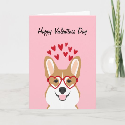 Corgi Valentijnse Kaarten Love - schattig hondje (Voorkant)