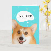 Corgi Valentijnskaart Aqua Kaart (Gele Bloem)