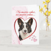 Corgi Valentijnskaart Kaart (Gele Bloem)