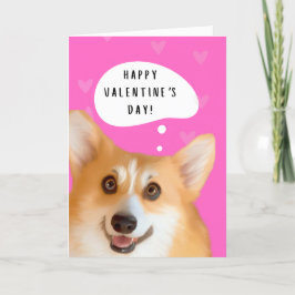 Corgi Valentijnskaart Roze Kaart
