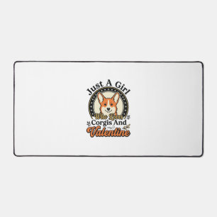 Corgi Valentijnsontwerp voor hondenliefhebbers_1 Bureaumat