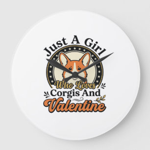 Corgi Valentijnsontwerp voor hondenliefhebbers_1 Grote Klok