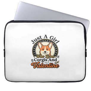 Corgi Valentijnsontwerp voor hondenliefhebbers_1 Laptop Sleeve