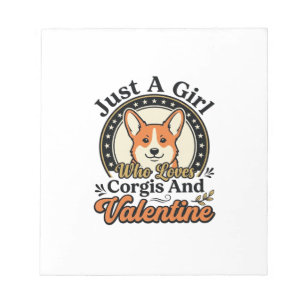 Corgi Valentijnsontwerp voor hondenliefhebbers_1 Notitieblok