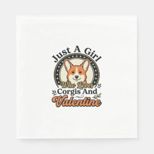 Corgi Valentijnsontwerp voor hondenliefhebbers_1 Servet