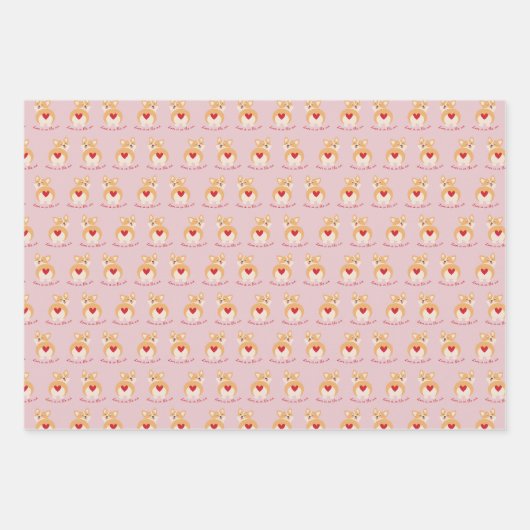 Corgi - Valentijns's hondeninpakpapier Inpakpapier Vel (Voorkant)