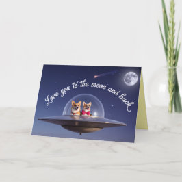 Corgi Valentine Card Feestdagen Kaart