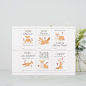 Corgi Valentine Cards for Kids Briefhoofd (Staand voorkant)
