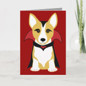 Corgi Vampire Halloween Kaart (Voorkant)