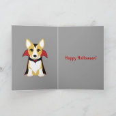 Corgi Vampire Halloween Kaart (Binnen)