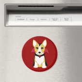 Corgi Vampire Halloween Magnet (Insitu (Vaatwasser))