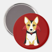 Corgi Vampire Halloween Magnet (Voorkant / Achterkant)