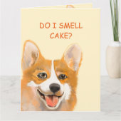 Corgi verjaardagskaart kaart (Voorkant)