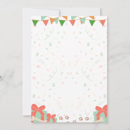 Corgi verjaardagsuitnodiging kaart (Achterkant)