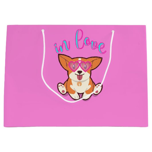 Corgi verliefd groot cadeauzakje (Voorkant)