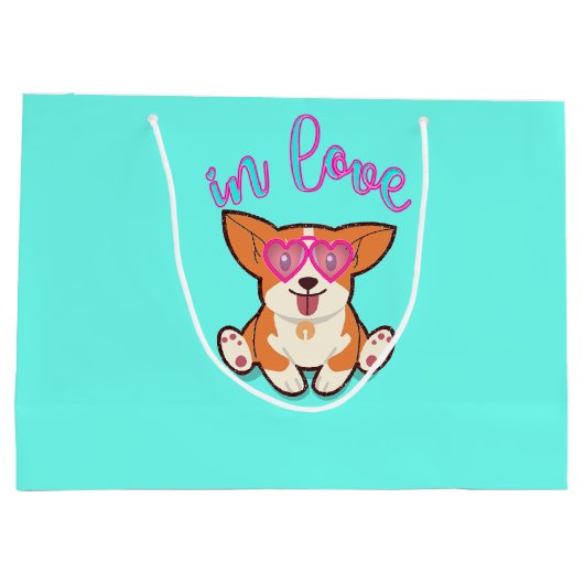 Corgi verliefd groot cadeauzakje (Achterkant)