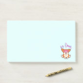 Corgi verliefd post-it® notes (Op bureau)