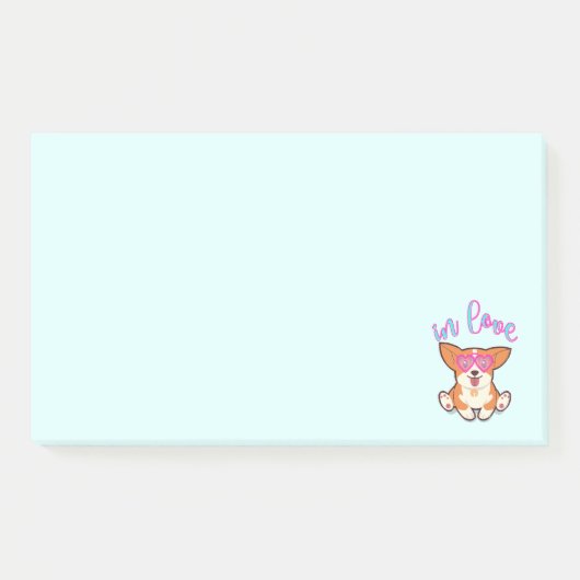 Corgi verliefd post-it® notes (Voorkant)