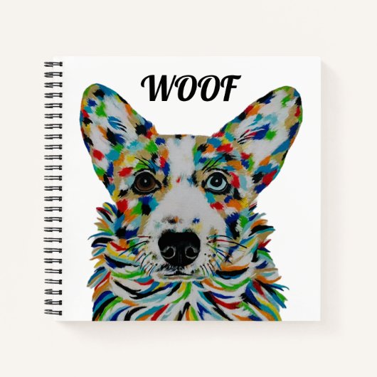 Corgi Vierkant Notitieboek (Voorkant)