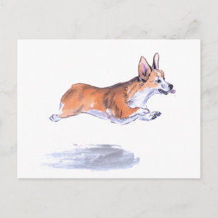 Corgi-vliegsumieschilderij Briefkaart