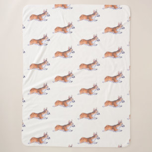 Corgi vluchtsumie patroon 2 sherpa deken