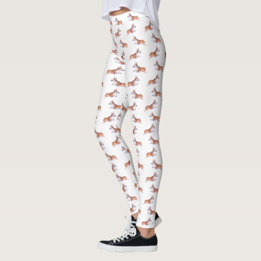 Corgi vluchtsumie-patroon leggings (Links)