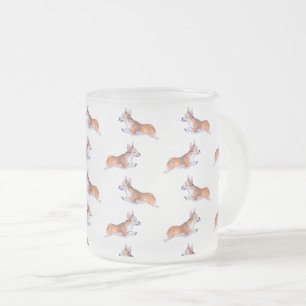 Corgi vluchtsumie-patroon matglas koffiemok