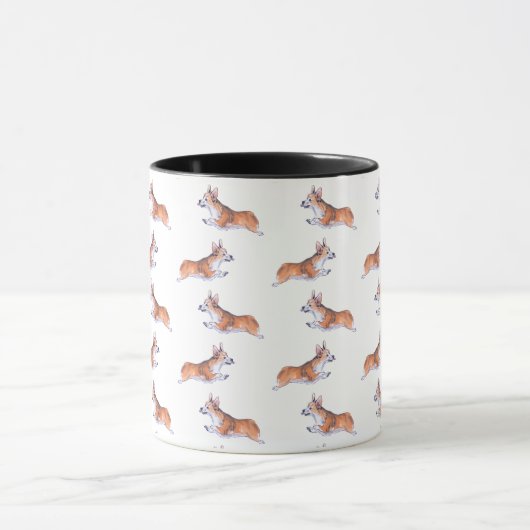 Corgi vluchtsumie-patroon mok (Midden)