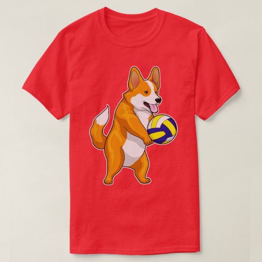 Corgi Volleyball T-shirt (Design voorkant)