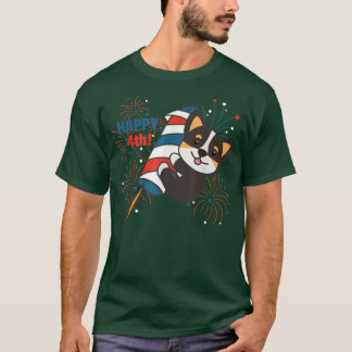 Corgi voor de vierde juli vuurwerk kinderen t-shirt