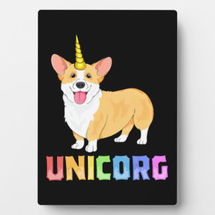 Corgi voor Kinderen Meisjes Unicorg Eenhoorn Corgi Fotoplaat