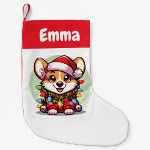 Corgi Vrolijk Kerstfeest Winter Dieren Schattige C Kleine Kerstsok
