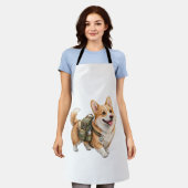 Corgi Wandelavontuur Aquarel Schort (Gedragen)