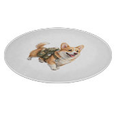 Corgi Wandelavontuur Aquarel Snijplank (Hoek)