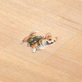 Corgi Wandelavontuur Aquarel Uitnodiging (Laagn)