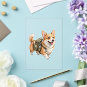Corgi Wandelavontuur Aquarel Uitnodiging (Insitu (Huwelijk))