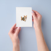 Corgi Wandelavontuur Watercolor Flyer (Hand)