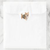 Corgi Wandelavontuur Watercolor Sticker (Tas)
